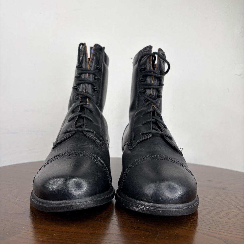 Ariat Paddock Boots Women's 9.5B Black Leather Combat Comfort Lace Up 56301 - Picture 2 of 16